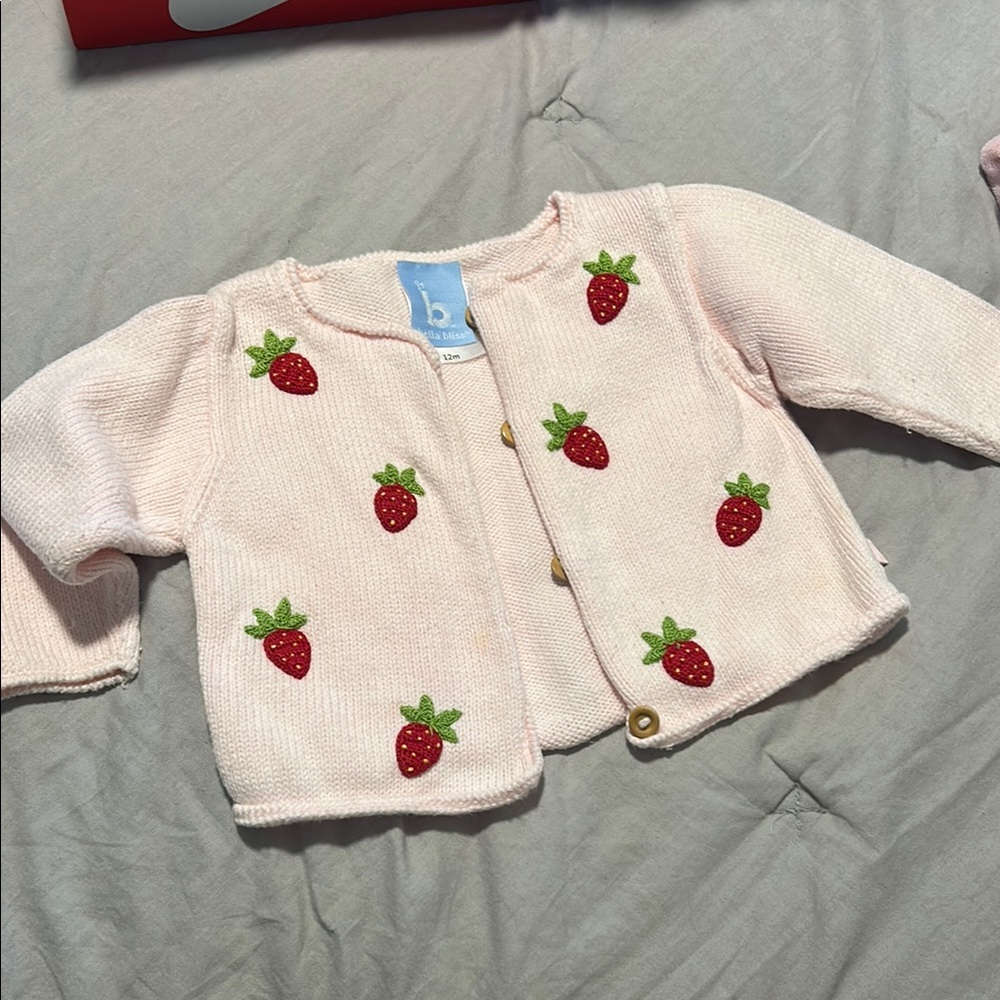 Bella Bliss Pink Strawberry cardigan